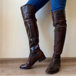 Frye Shirley Over-The-Knee Brown Leather Riding Boots Size 6